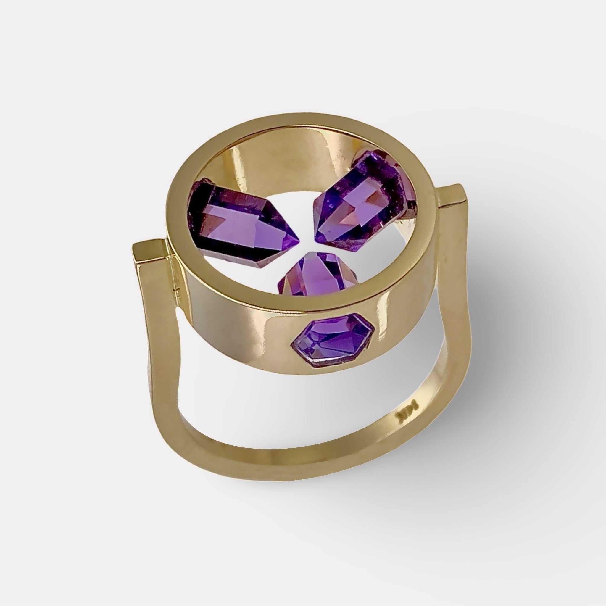 👑 PORTAL - 3 POINT RING IN AMETHYST - Hey Babe LA