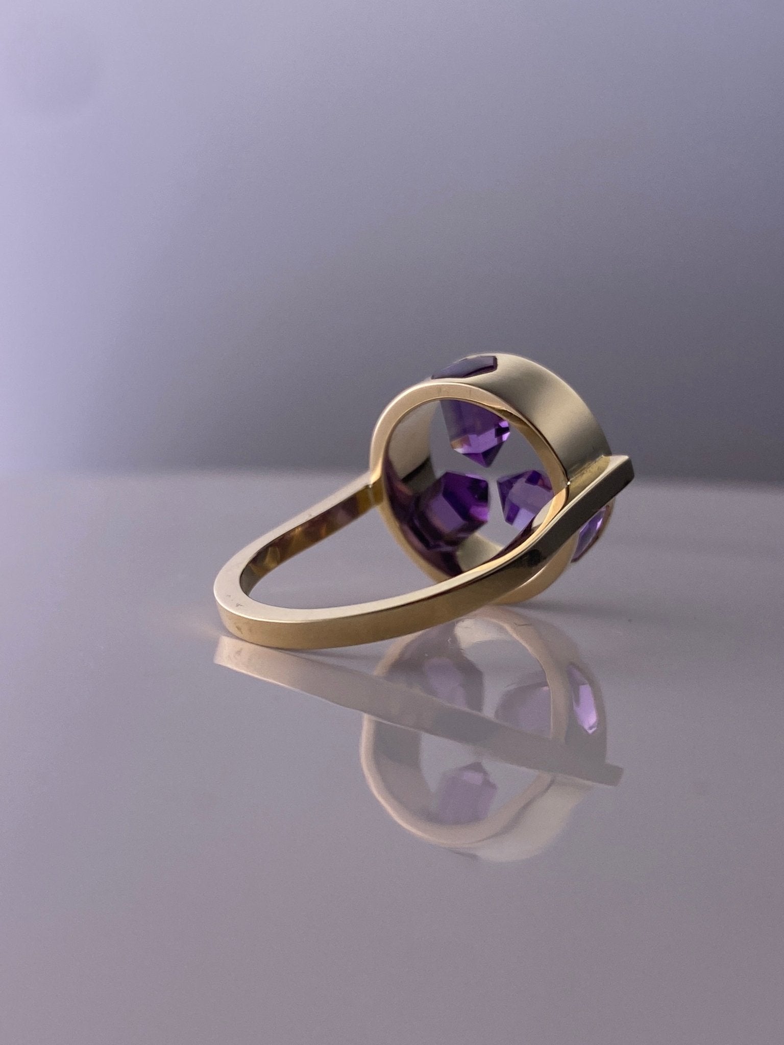 👑 PORTAL - 3 POINT RING IN AMETHYST - Hey Babe LA