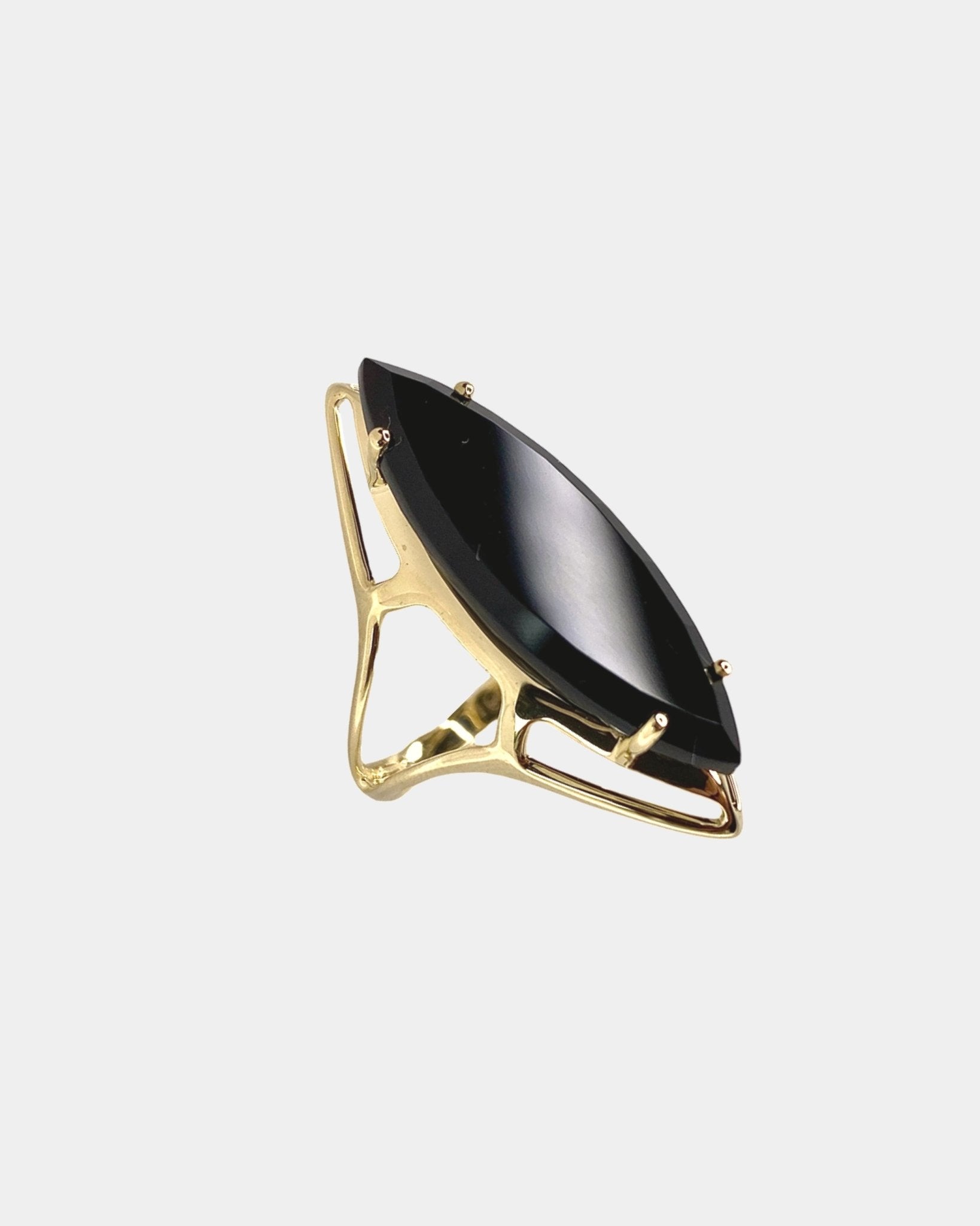 🪐 BLACK ONYX VESICA RING - Hey Babe LA