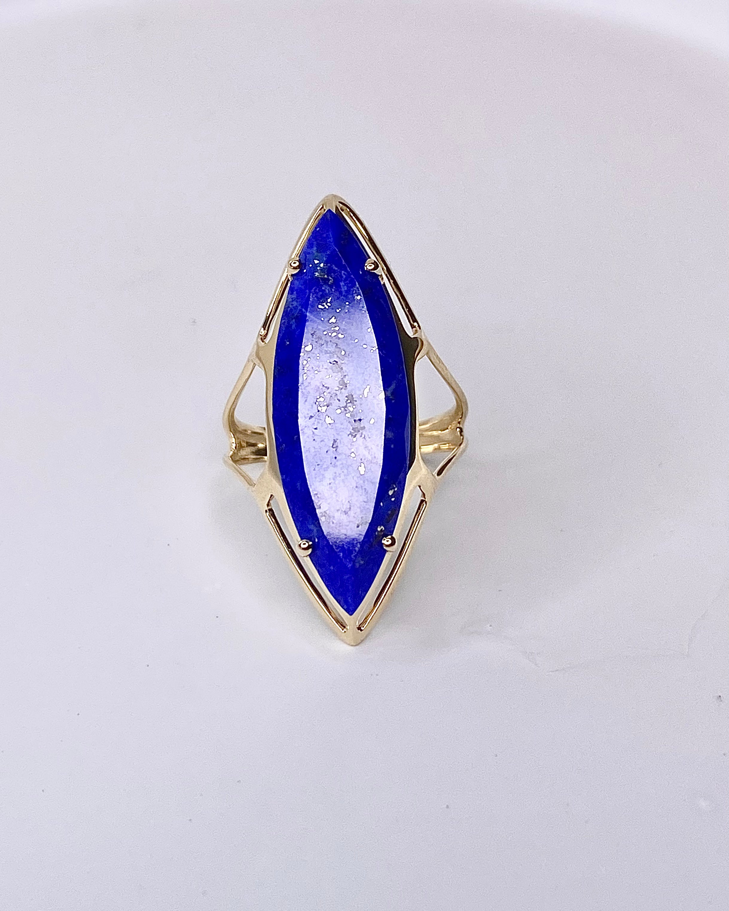 🪐 LAPIS LAZULI VESICA RING