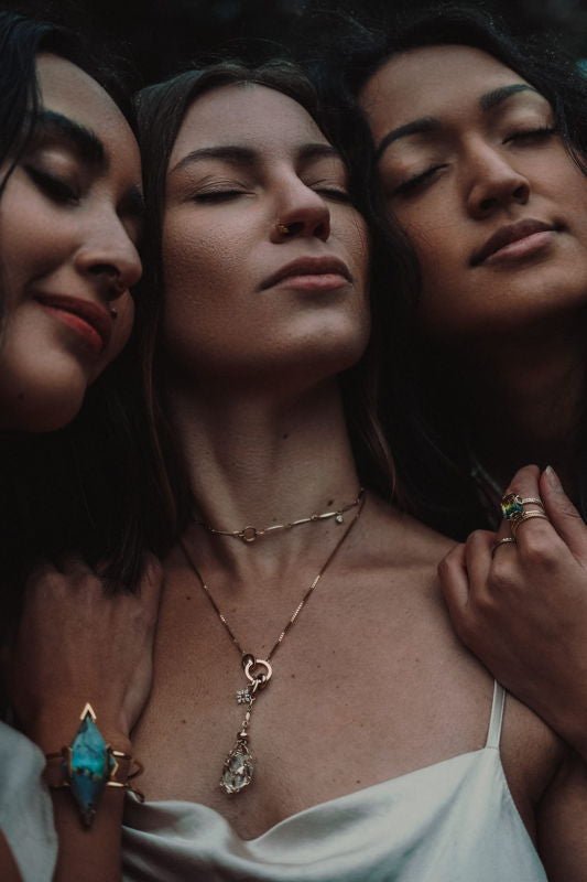 SOLID WHITE GOLD PETITE MODULAR PENDANT - Hey Babe LA