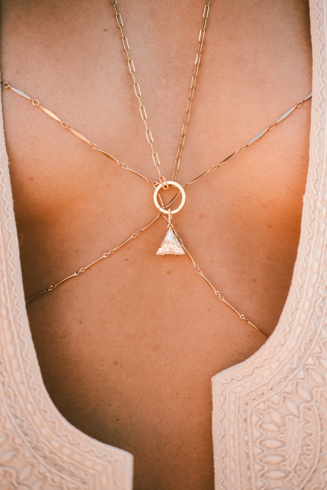🪐 TRIANGLE LAB GROWN MOISSANITE PENDANT - Hey Babe LA